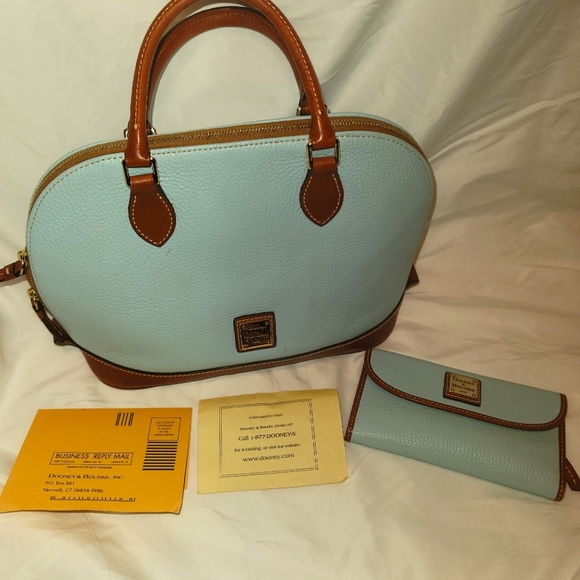 Dooney & Bourke Handbags - Vintage Dooney and Bourke light blue w/wallet